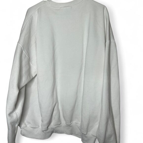 White vintage 90s 1990s Christmas cat kitten crewneck sweatshirt 2XL - Picture 5 of 6